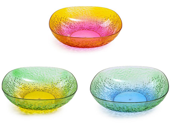 2 TONE PLASTIC SALAD BOWL
