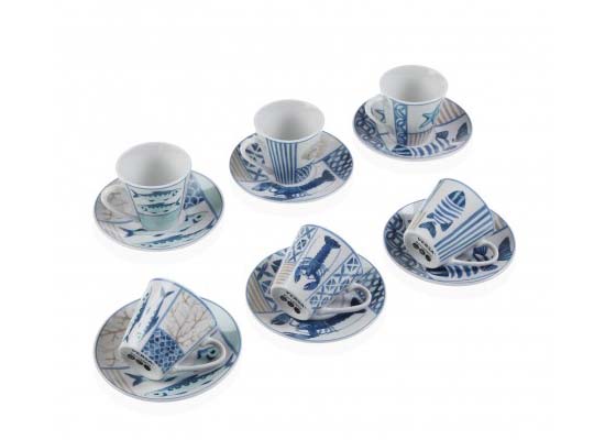 BLUE MARINE COFFE CUPS