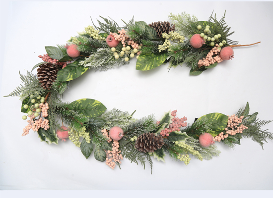 GARLAND WIRE PINK BERRIES